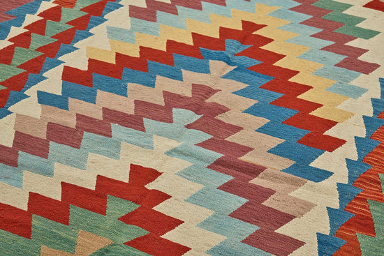 7x11 Handwoven Turkish Kilim Rug - 50661