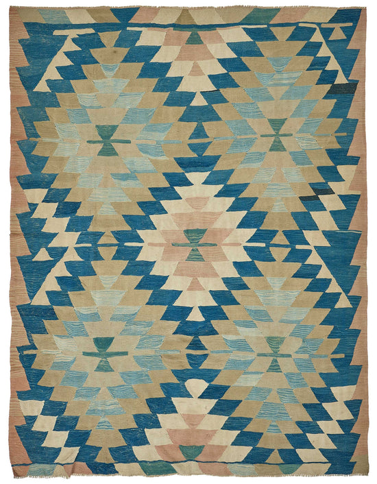 7x9 Handwoven Turkish Kilim Rug - 50663