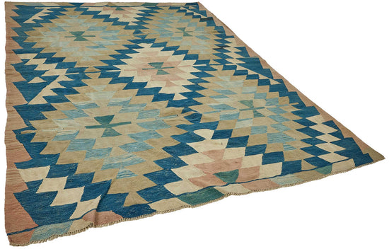 7x9 Handwoven Turkish Kilim Rug - 50663