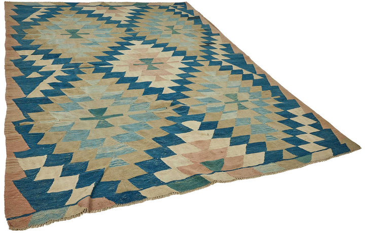 7x9 Handwoven Turkish Kilim Rug - 50663