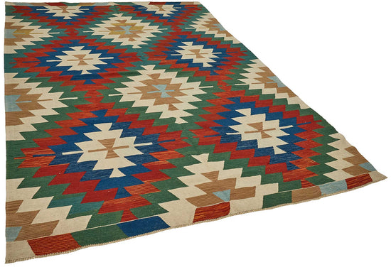7x9 Handwoven Turkish Kilim Rug - 50664