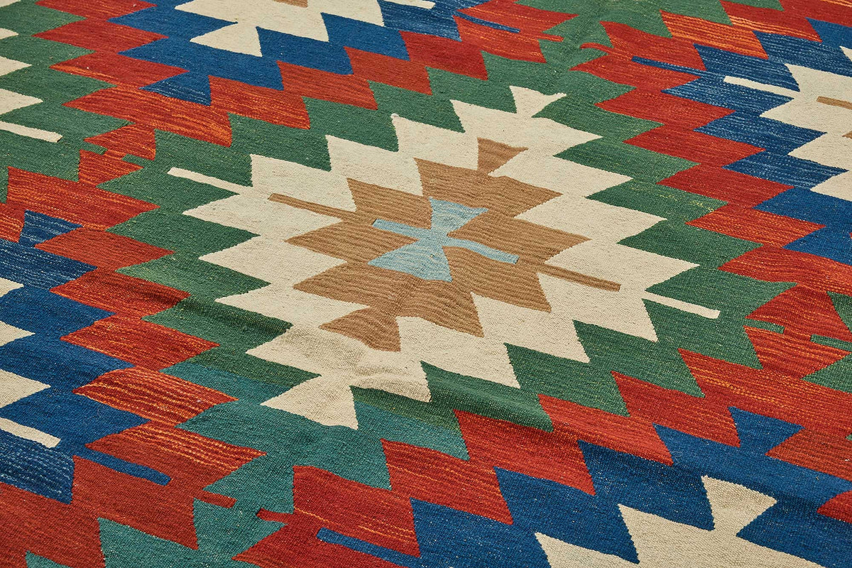 7x9 Handwoven Turkish Kilim Rug - 50664