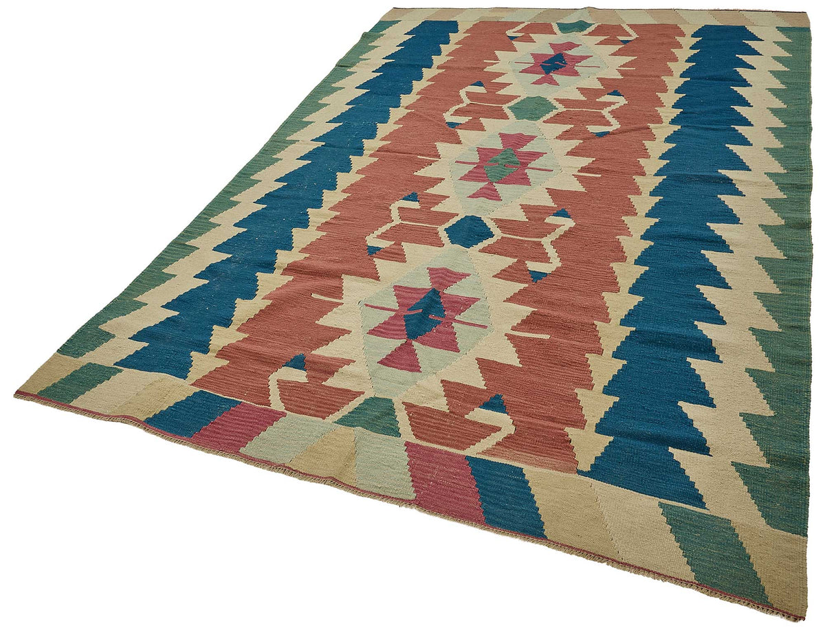 6x9 Handwoven Turkish Kilim Rug - 50665