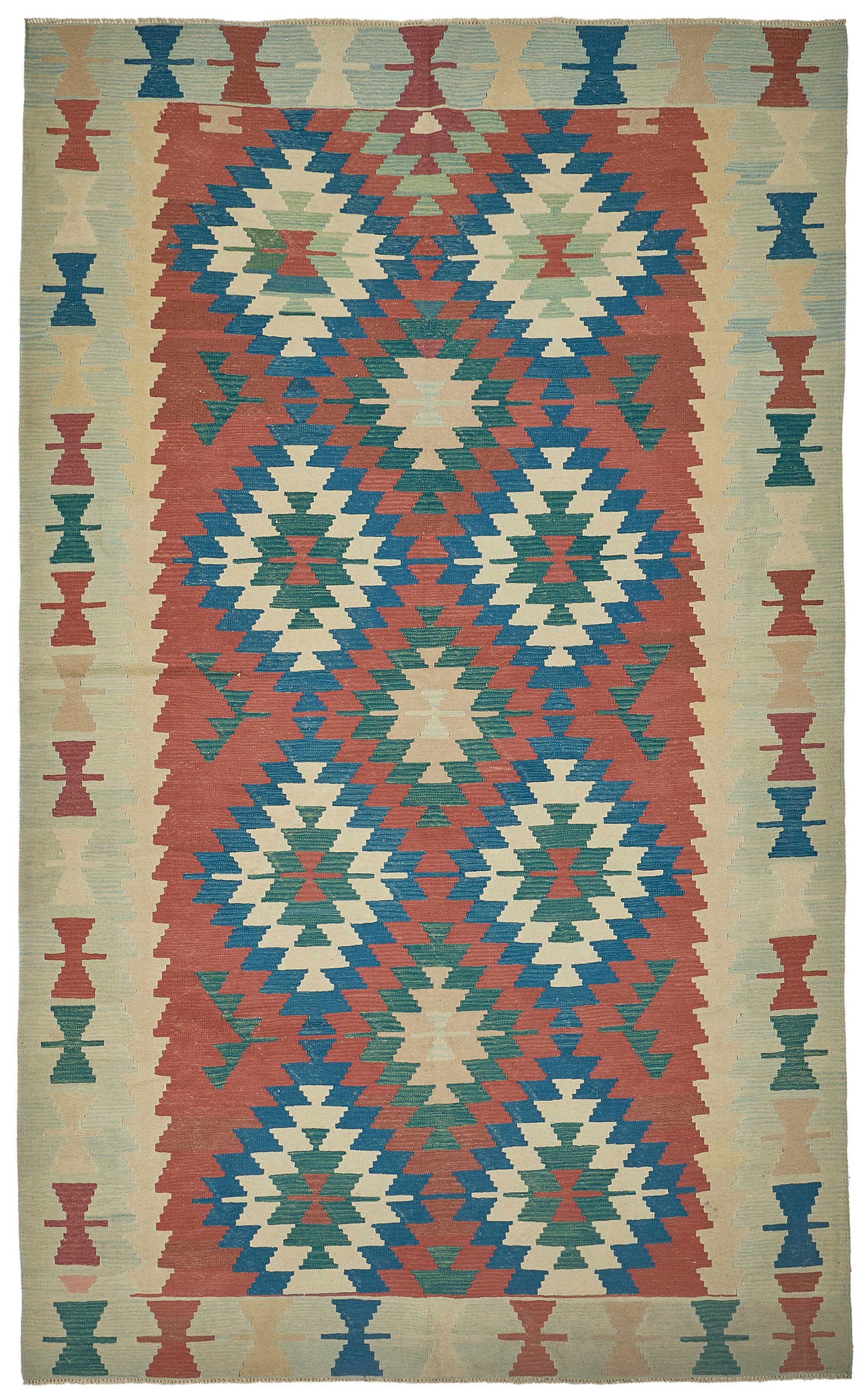 7x11 Handwoven Turkish Kilim Rug - 50666