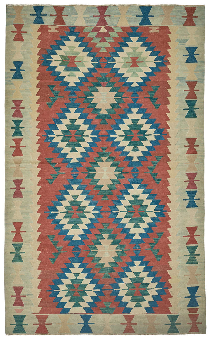 7x11 Handwoven Turkish Kilim Rug - 50666