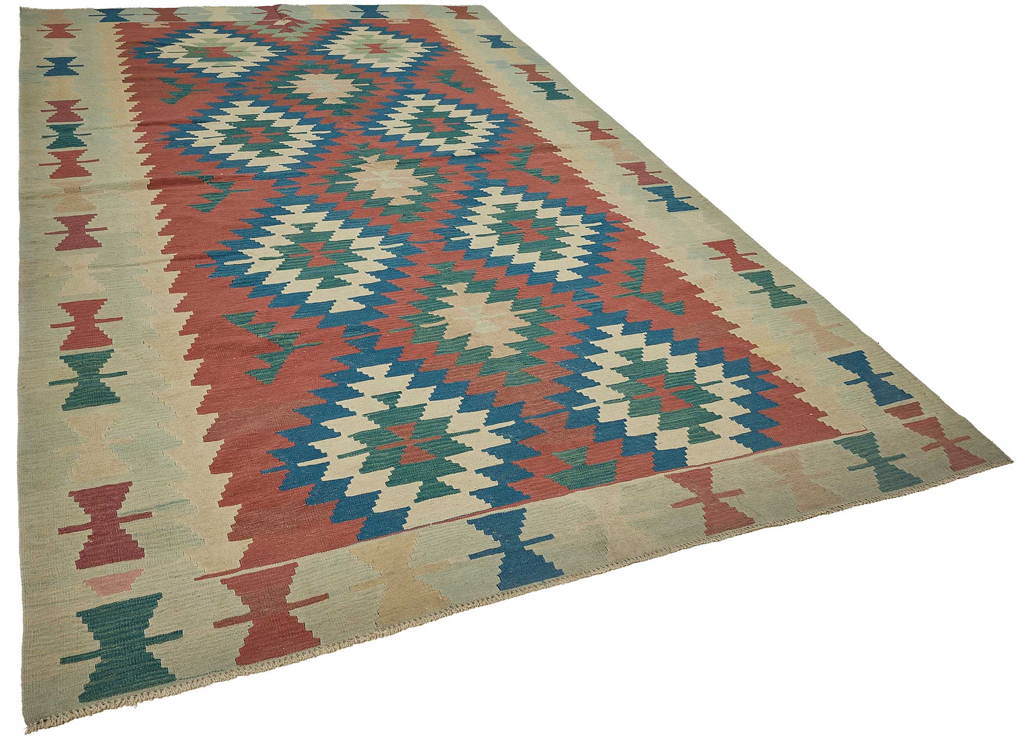 7x11 Handwoven Turkish Kilim Rug - 50666