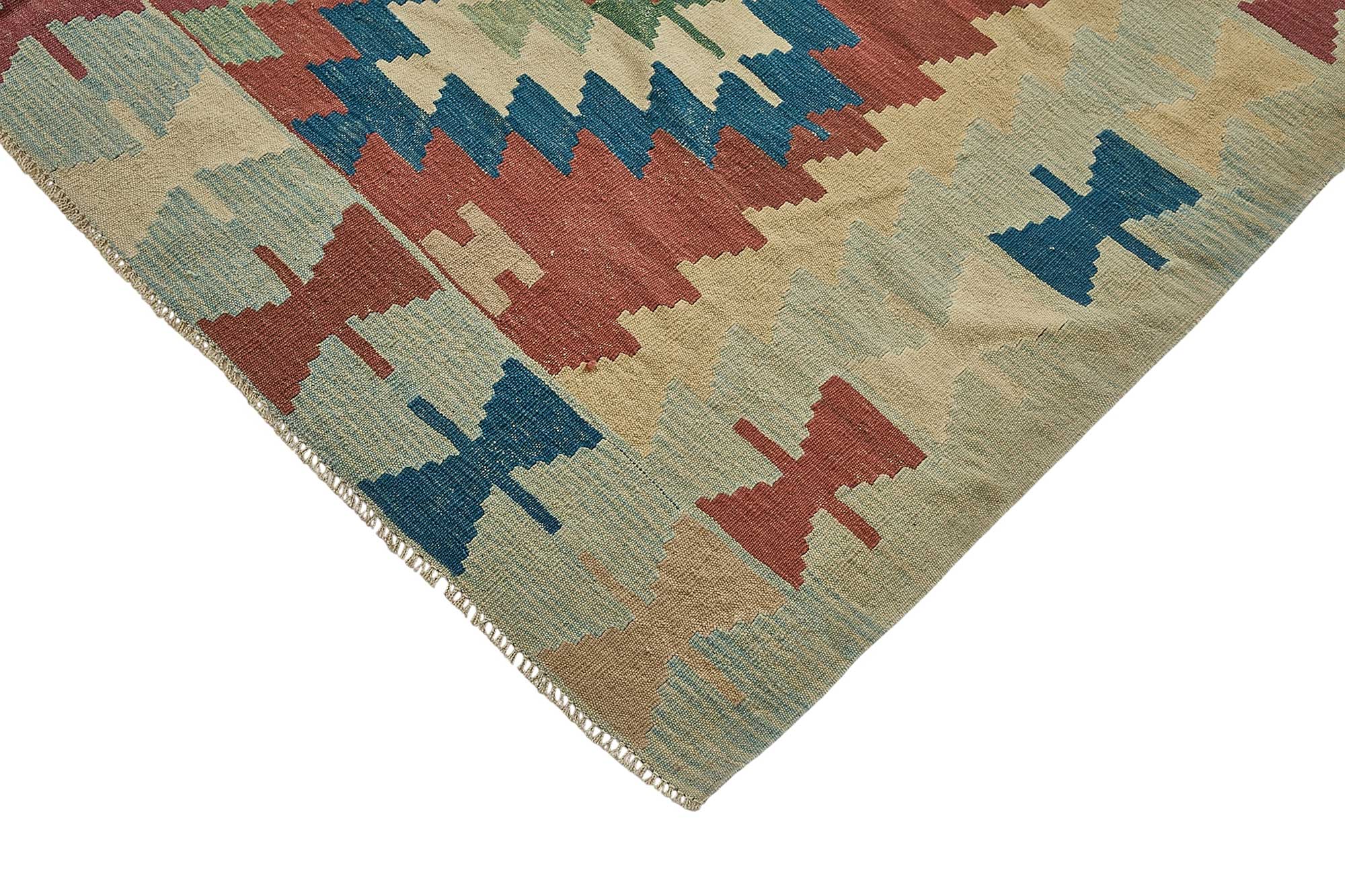 7x11 Handwoven Turkish Kilim Rug - 50666