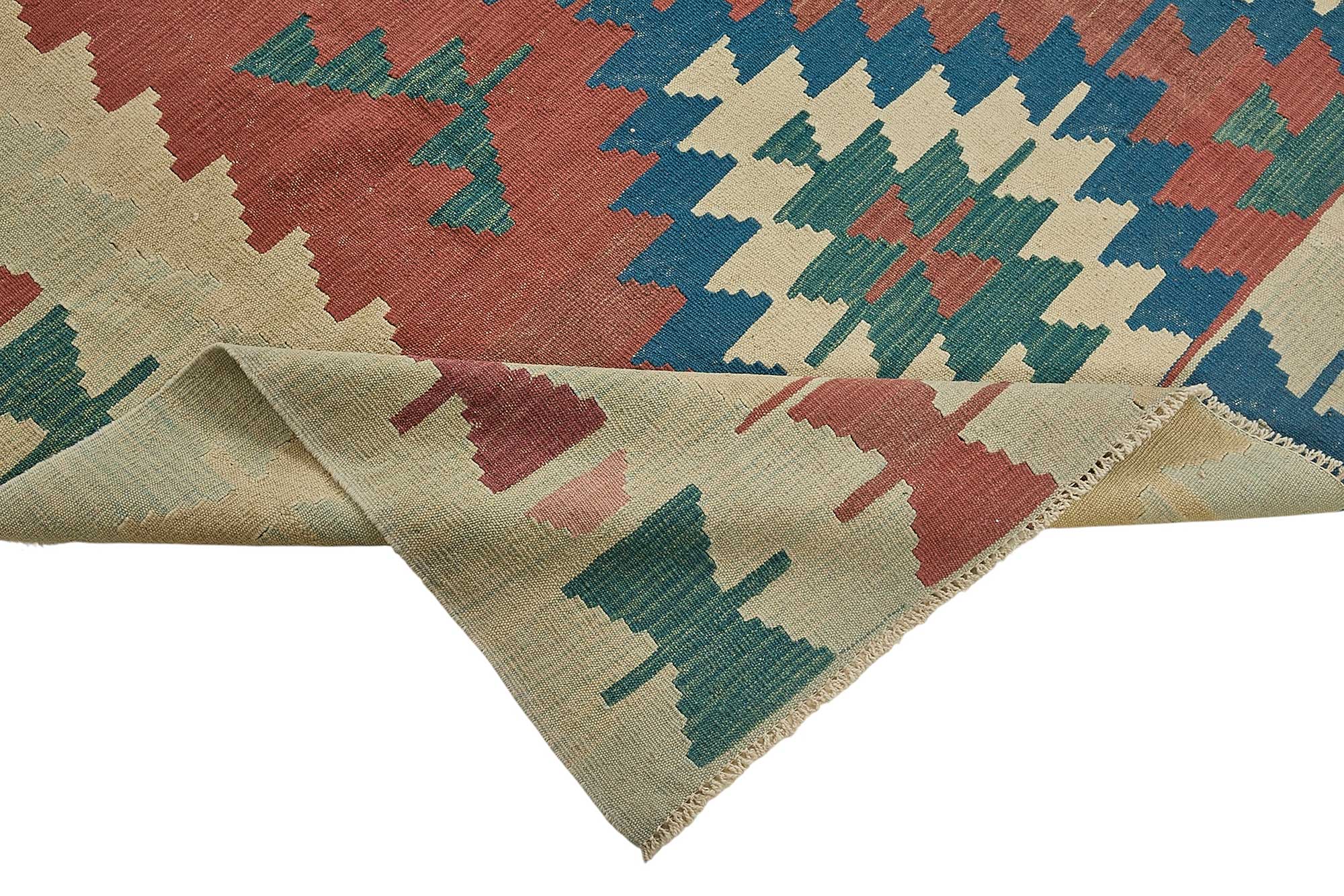 7x11 Handwoven Turkish Kilim Rug - 50666