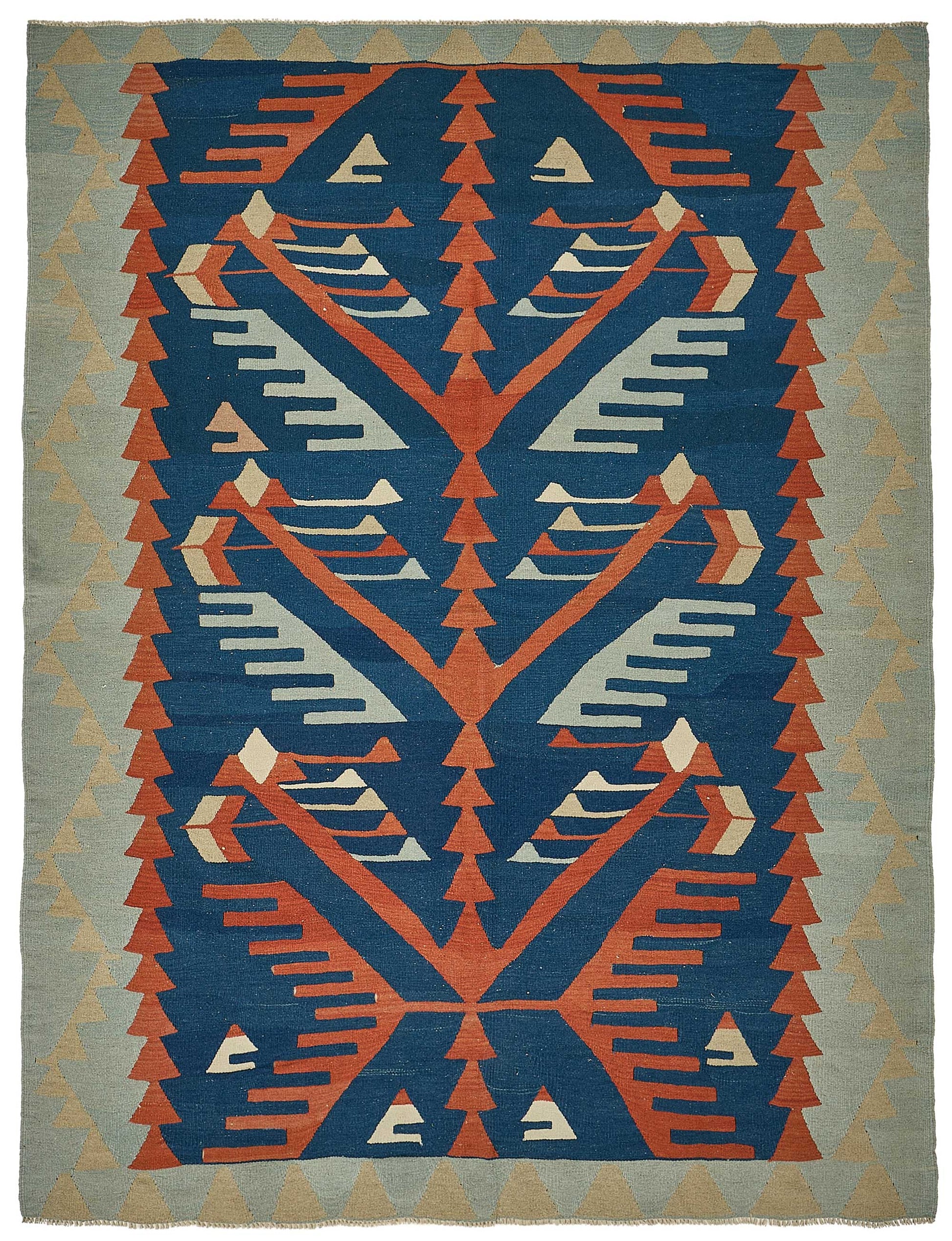 7x9 Handwoven Turkish Kilim Rug - 50667