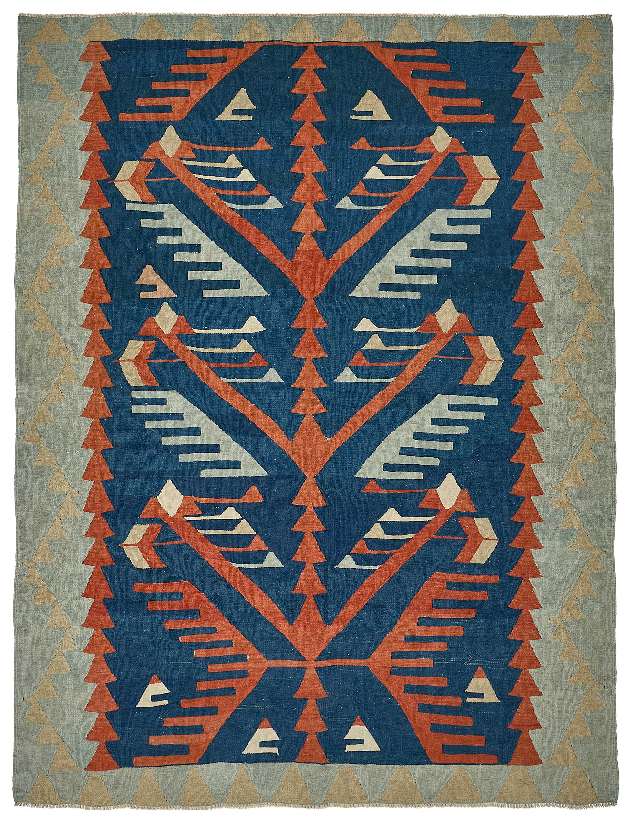 7x9 Handwoven Turkish Kilim Rug - 50667