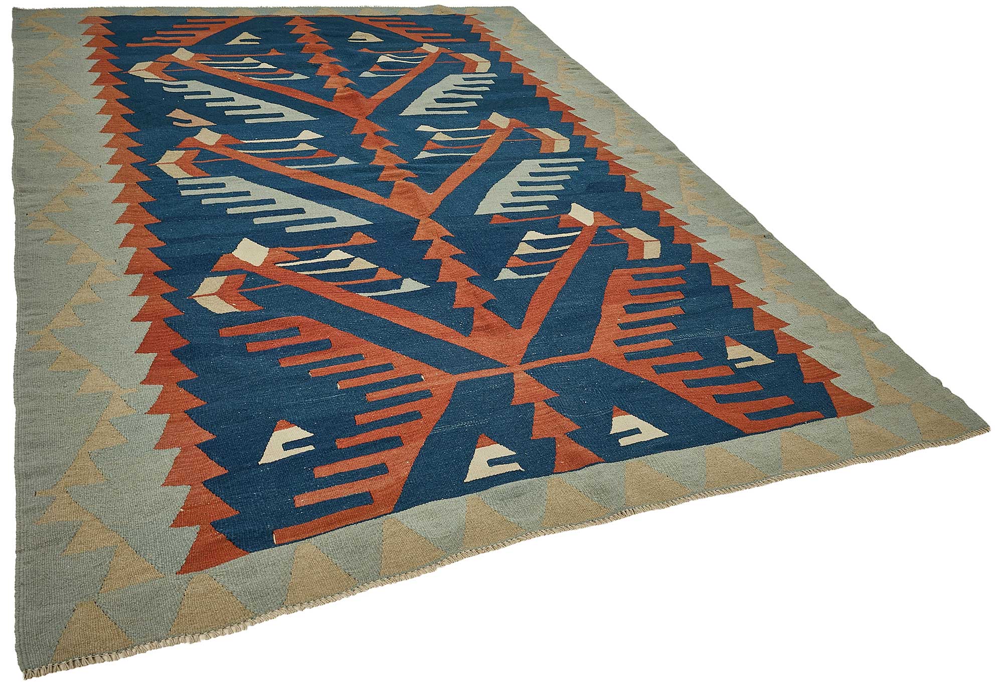 7x9 Handwoven Turkish Kilim Rug - 50667