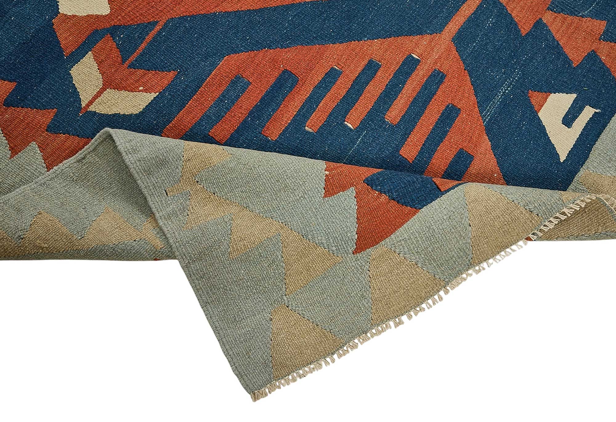7x9 Handwoven Turkish Kilim Rug - 50667
