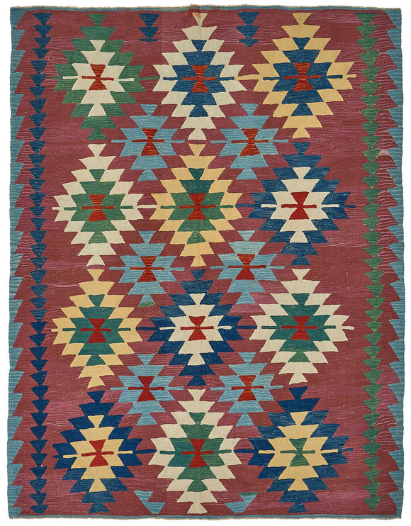 7x8 Handwoven Turkish Kilim Rug - 50668