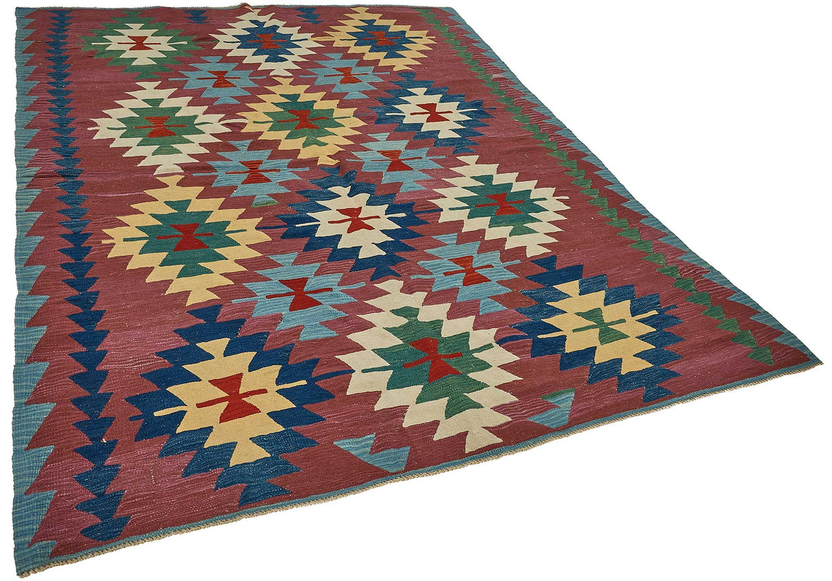 7x8 Handwoven Turkish Kilim Rug - 50668