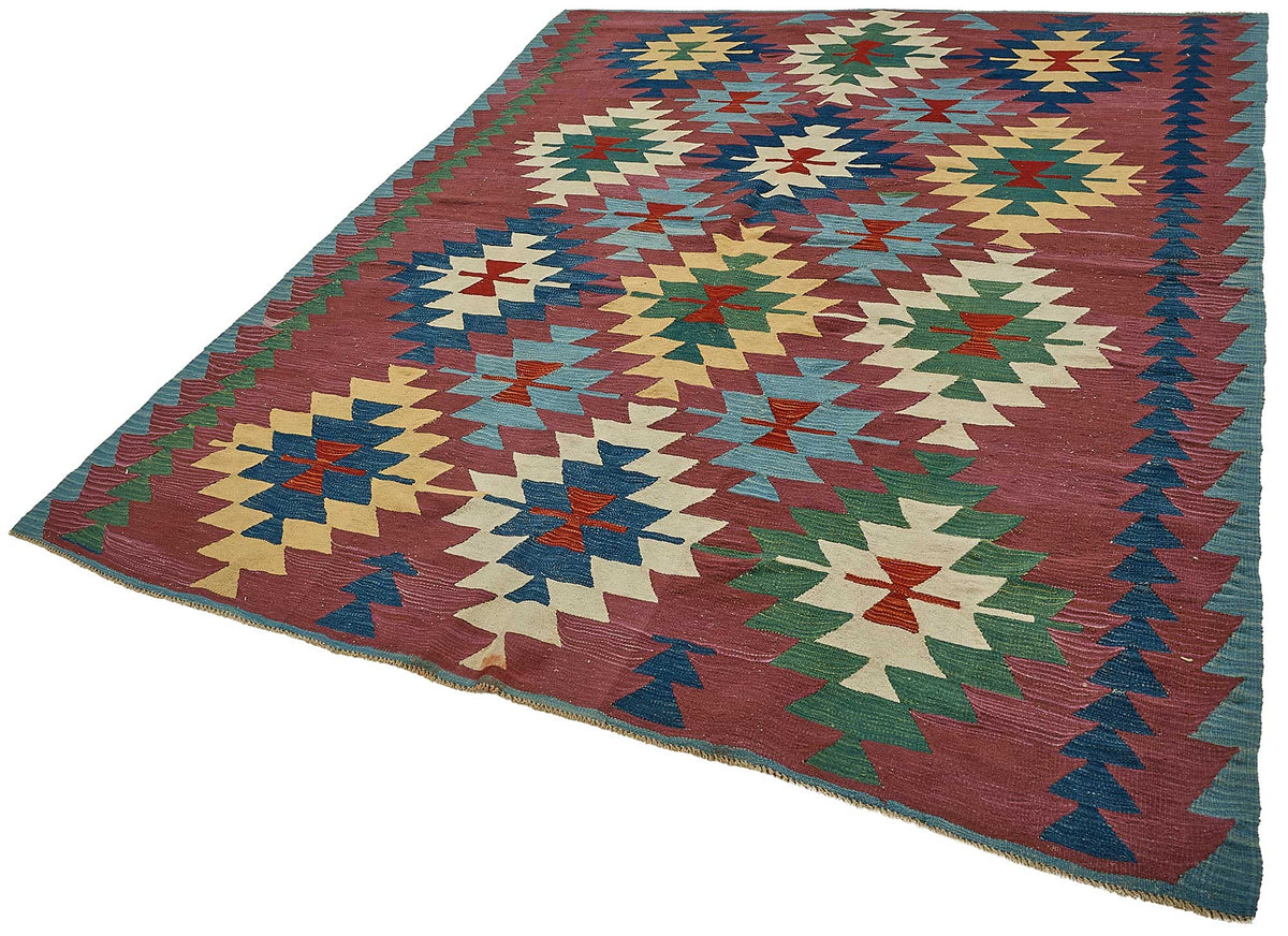 7x8 Handwoven Turkish Kilim Rug - 50668