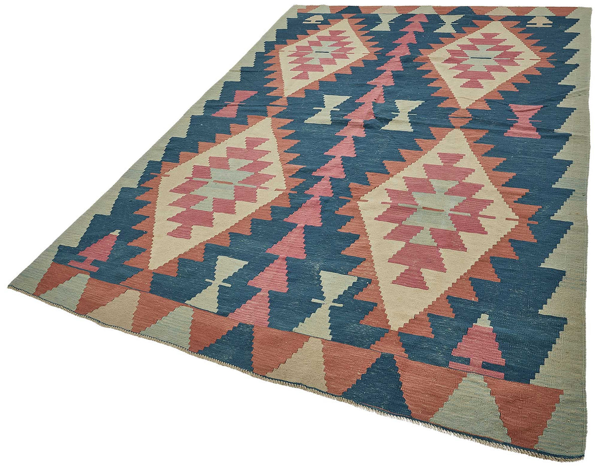 6x10 Handwoven Turkish Kilim Rug - 50669