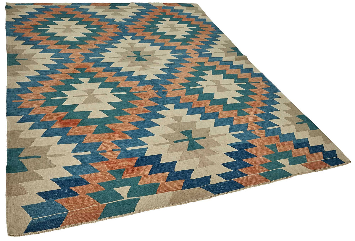 7x8 Handwoven Turkish Kilim Rug - 50670