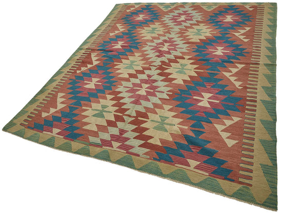 6x8 Handwoven Turkish Kilim Rug - 50671
