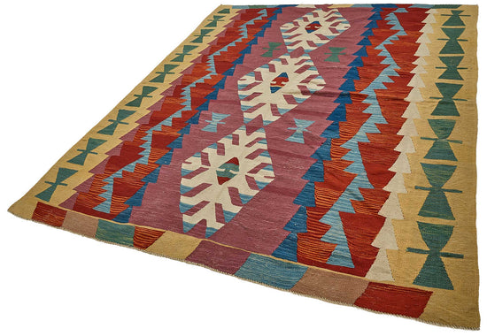 7x8 Handwoven Turkish Kilim Rug - 50673