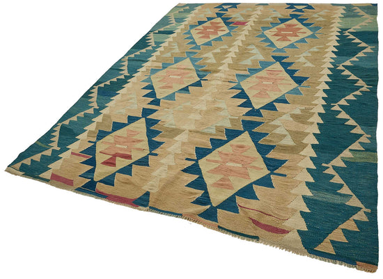 6x8 Handwoven Turkish Kilim Rug - 50674