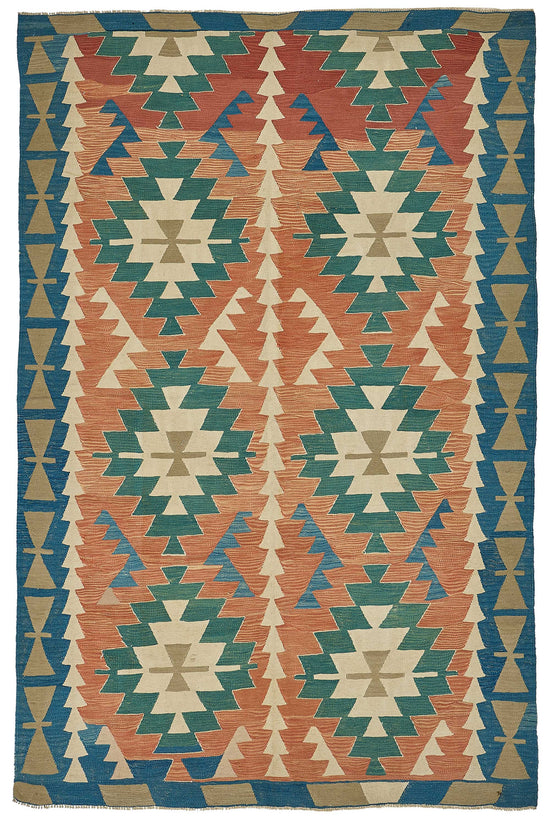 6x9 Handwoven Turkish Kilim Rug - 50675