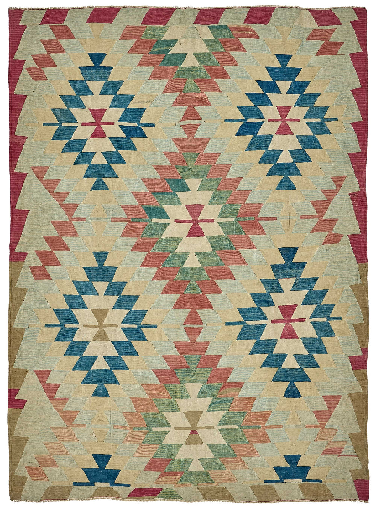 7x9 Handwoven Turkish Kilim Rug - 50676