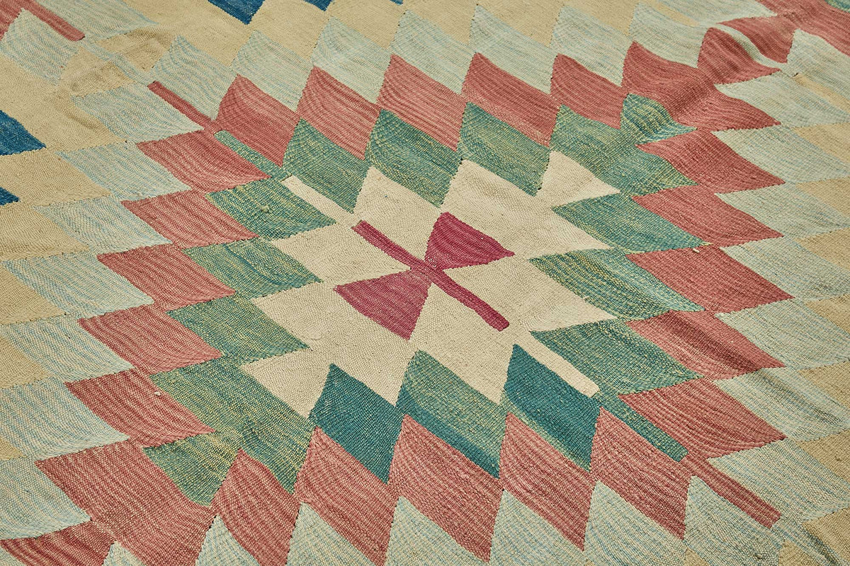 7x9 Handwoven Turkish Kilim Rug - 50676
