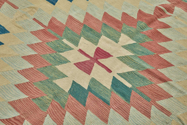7x9 Handwoven Turkish Kilim Rug - 50676