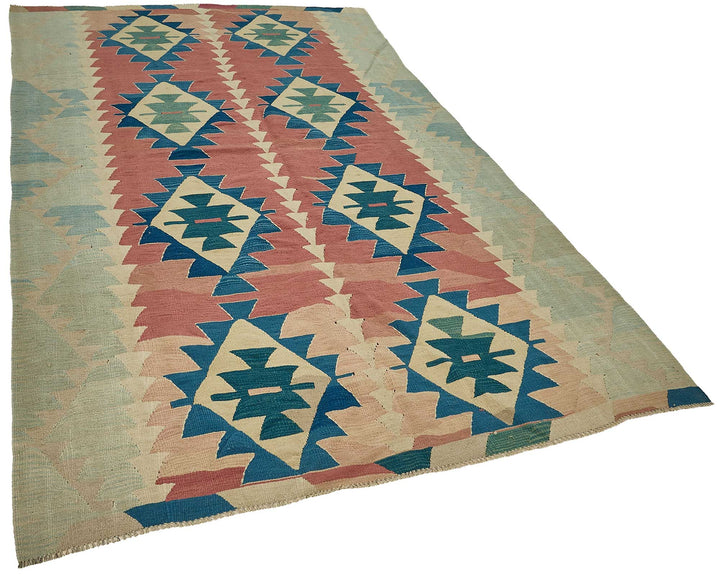 6x10 Handwoven Turkish Kilim Rug - 50677