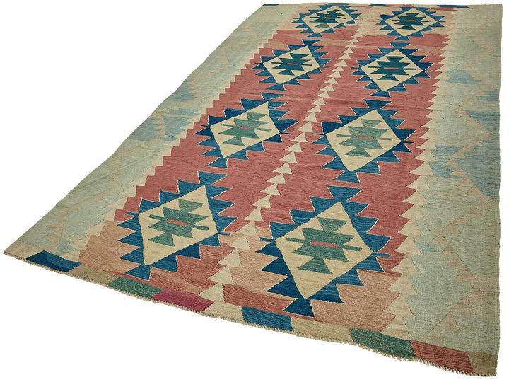 6x10 Handwoven Turkish Kilim Rug - 50677