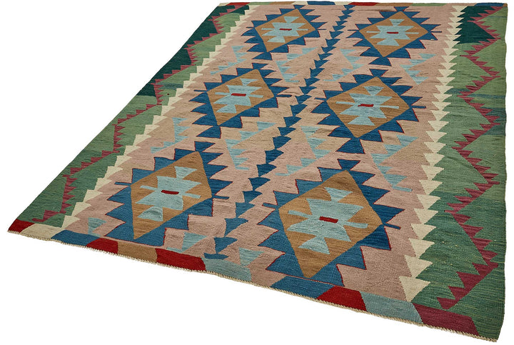 6x8 Handwoven Turkish Kilim Rug - 50678
