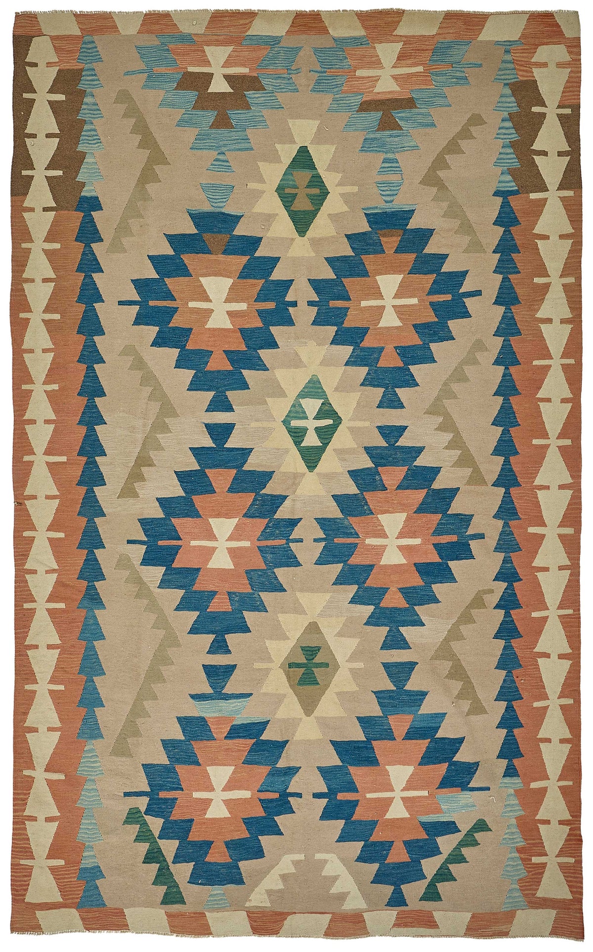 7x11 Handwoven Turkish Kilim Rug - 50679
