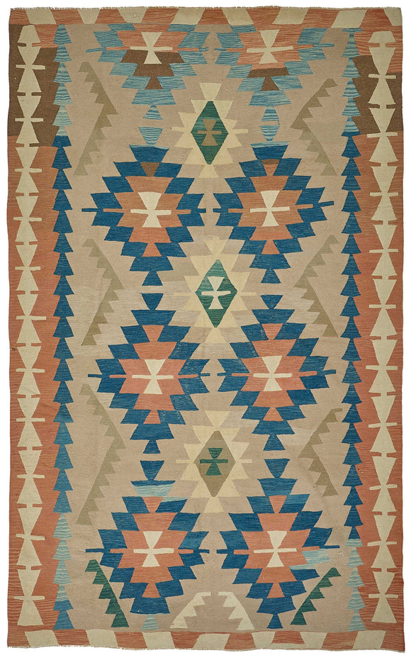 7x11 Handwoven Turkish Kilim Rug - 50679