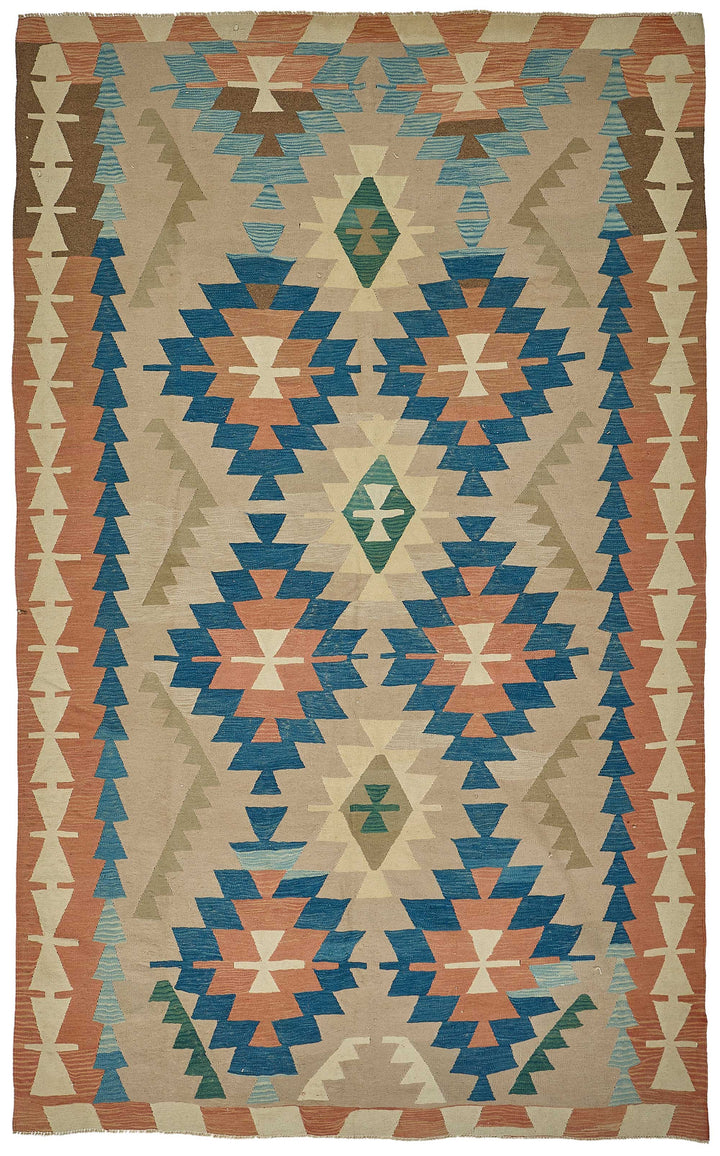 7x11 Handwoven Turkish Kilim Rug - 50679