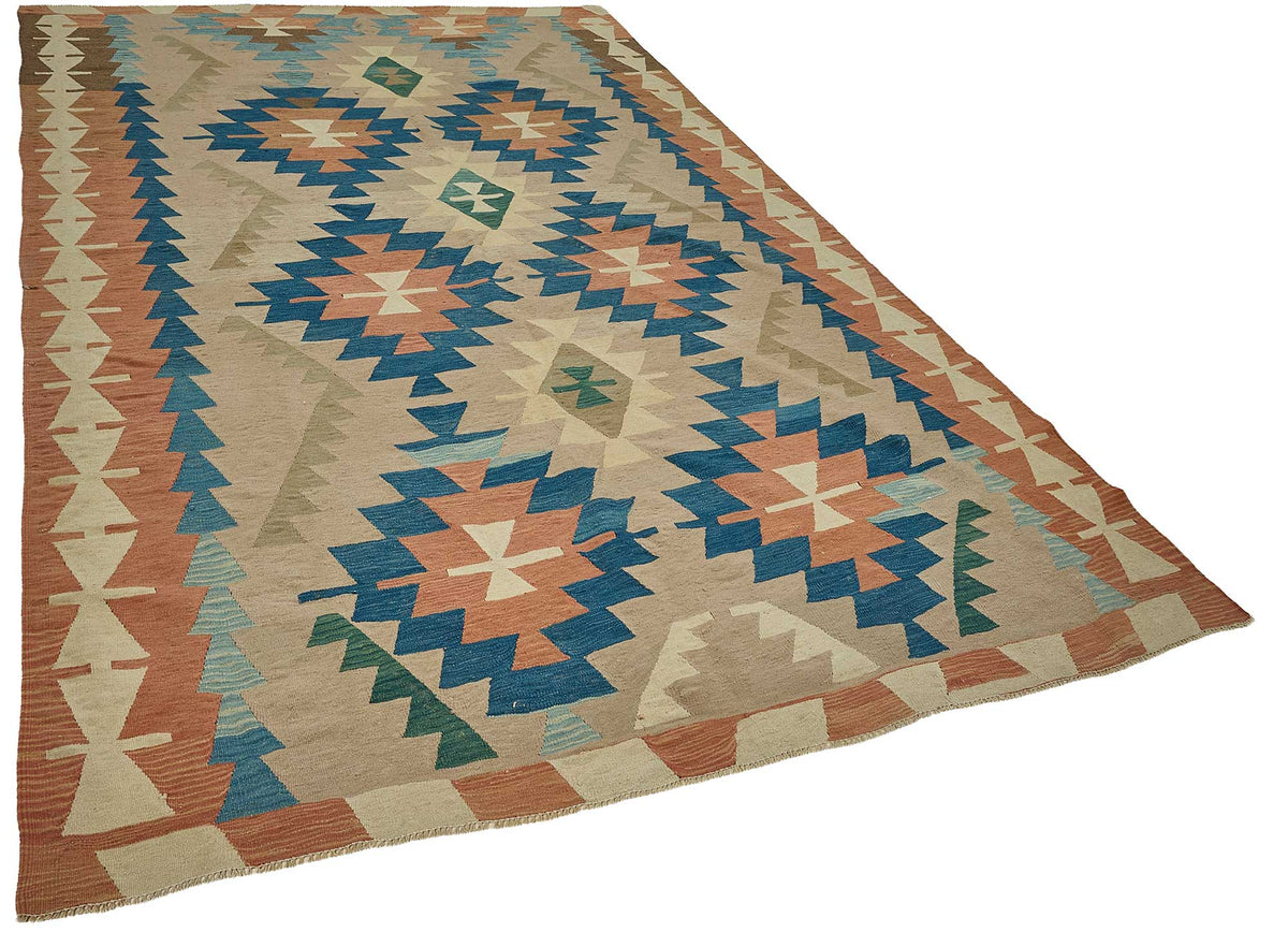 7x11 Handwoven Turkish Kilim Rug - 50679