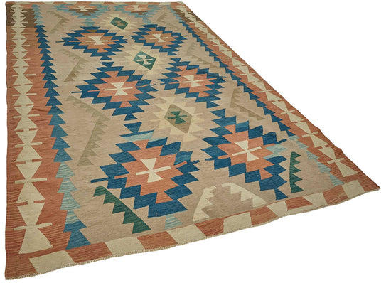 7x11 Handwoven Turkish Kilim Rug - 50679