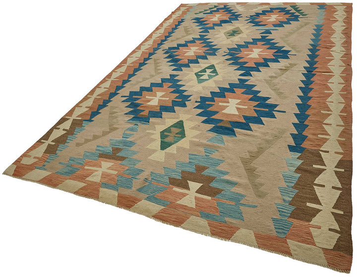 7x11 Handwoven Turkish Kilim Rug - 50679