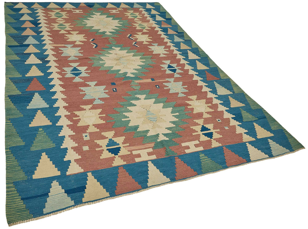7x10 Handwoven Turkish Kilim Rug - 50680