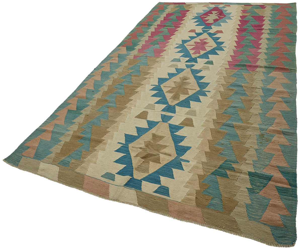 6x11 Handwoven Turkish Kilim Rug - 50681