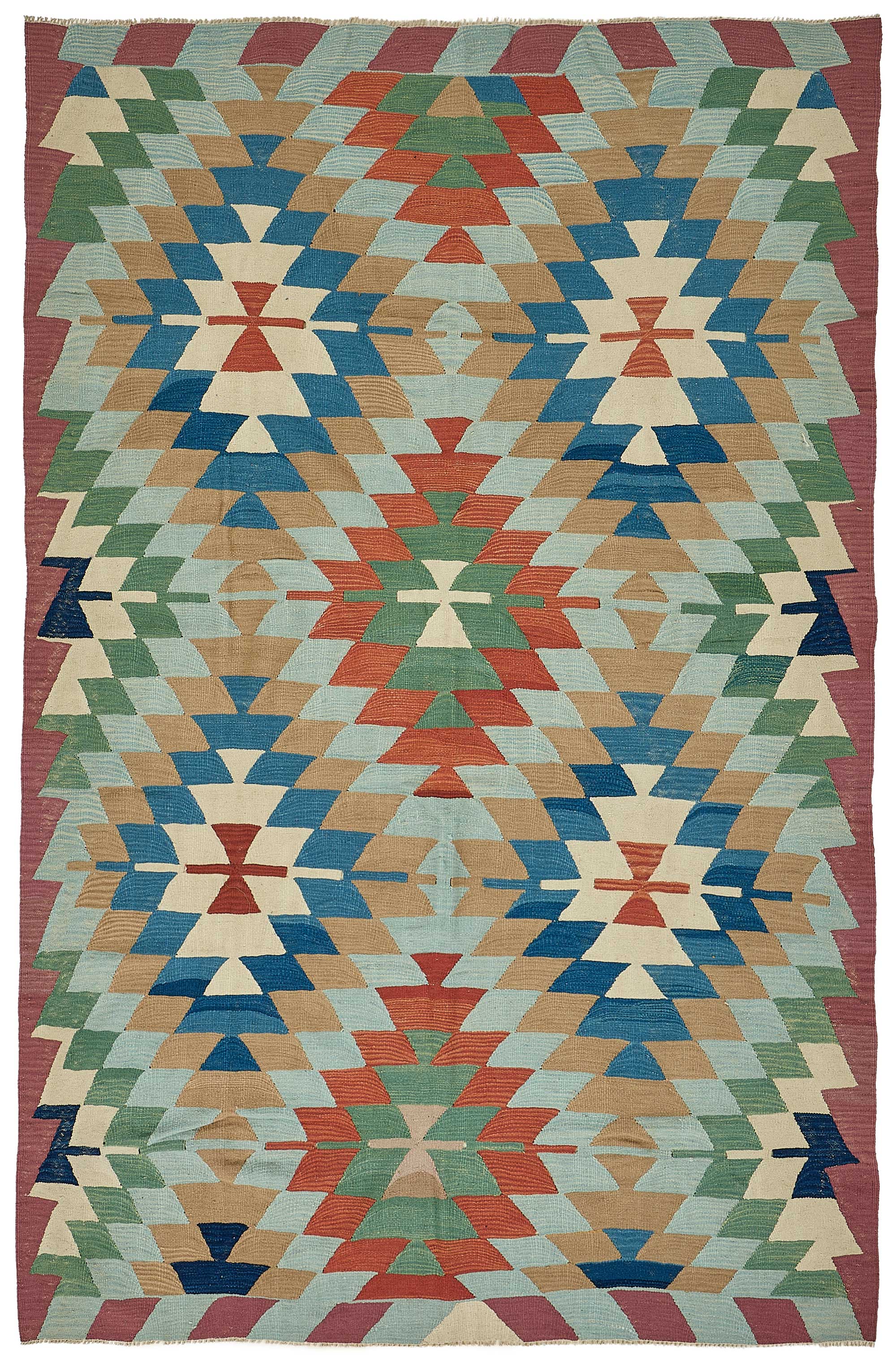 6x9 Handwoven Turkish Kilim Rug - 50682