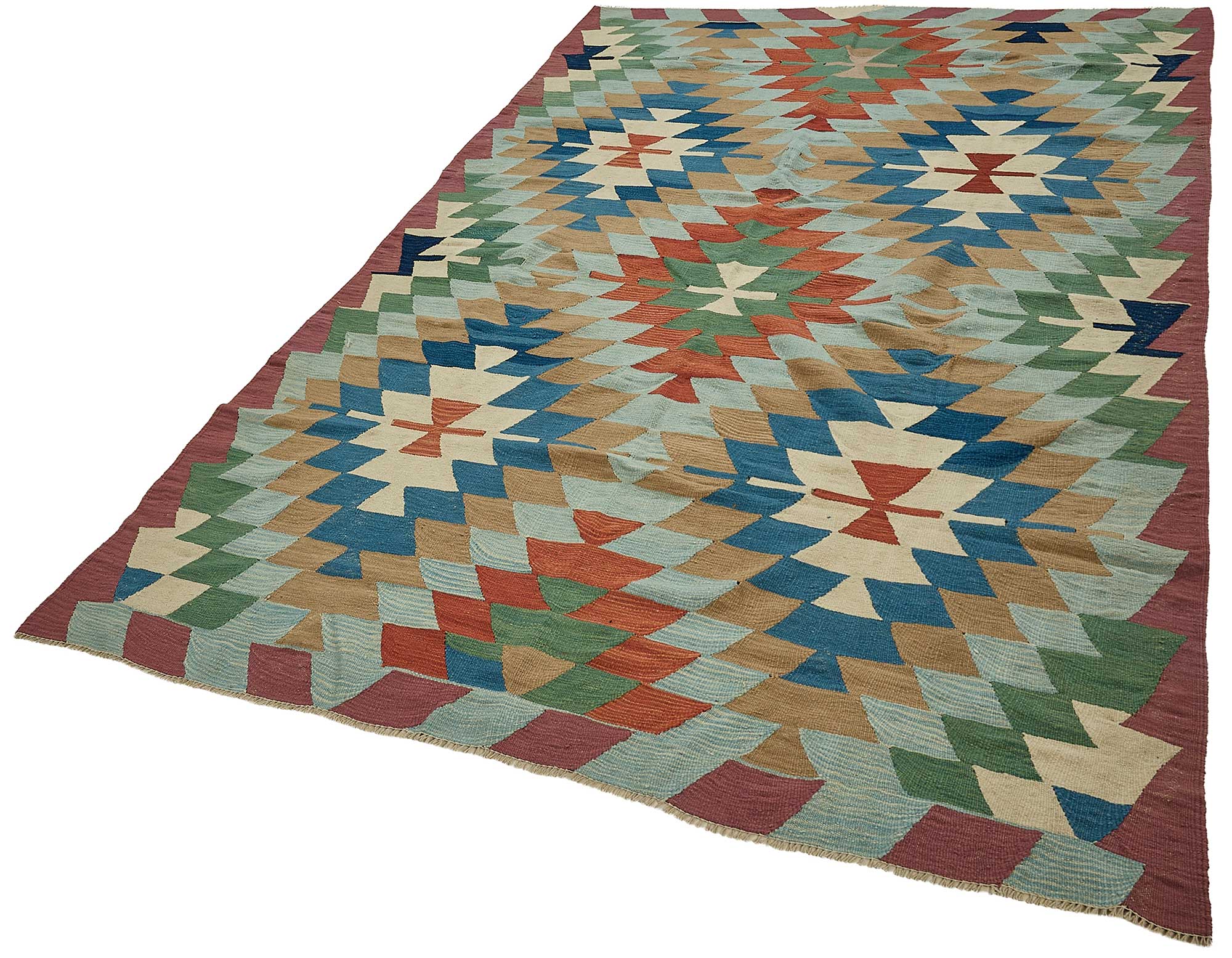6x9 Handwoven Turkish Kilim Rug - 50682