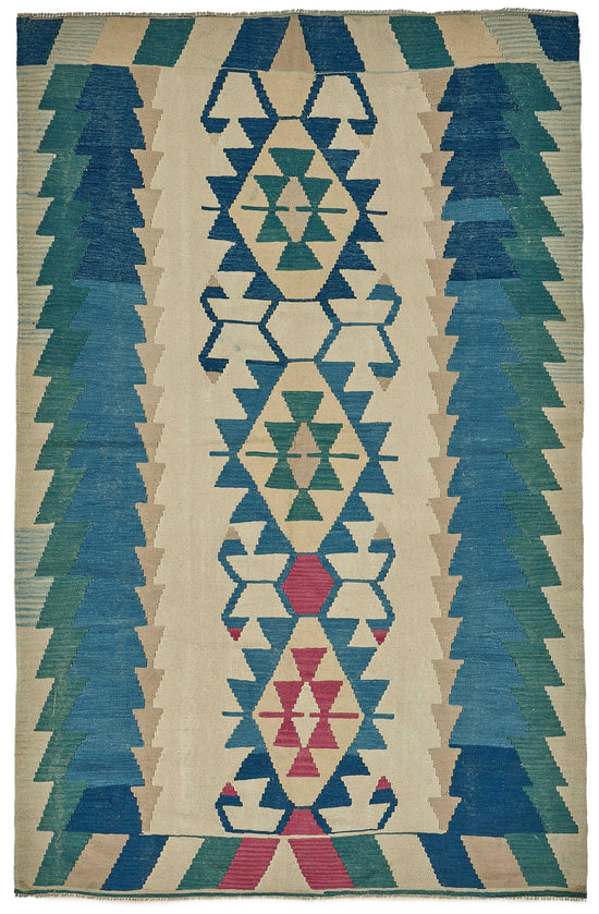 6x9 Handwoven Turkish Kilim Rug - 50684