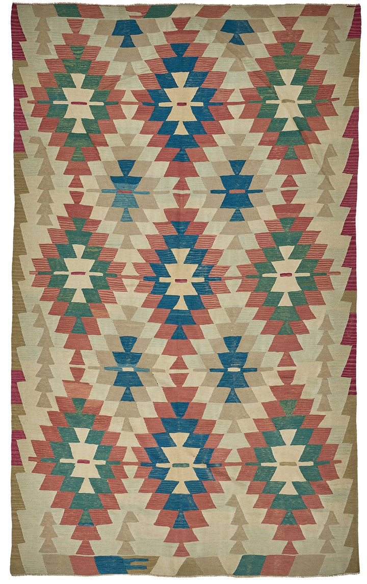 7x11 Handwoven Turkish Kilim Rug - 50685