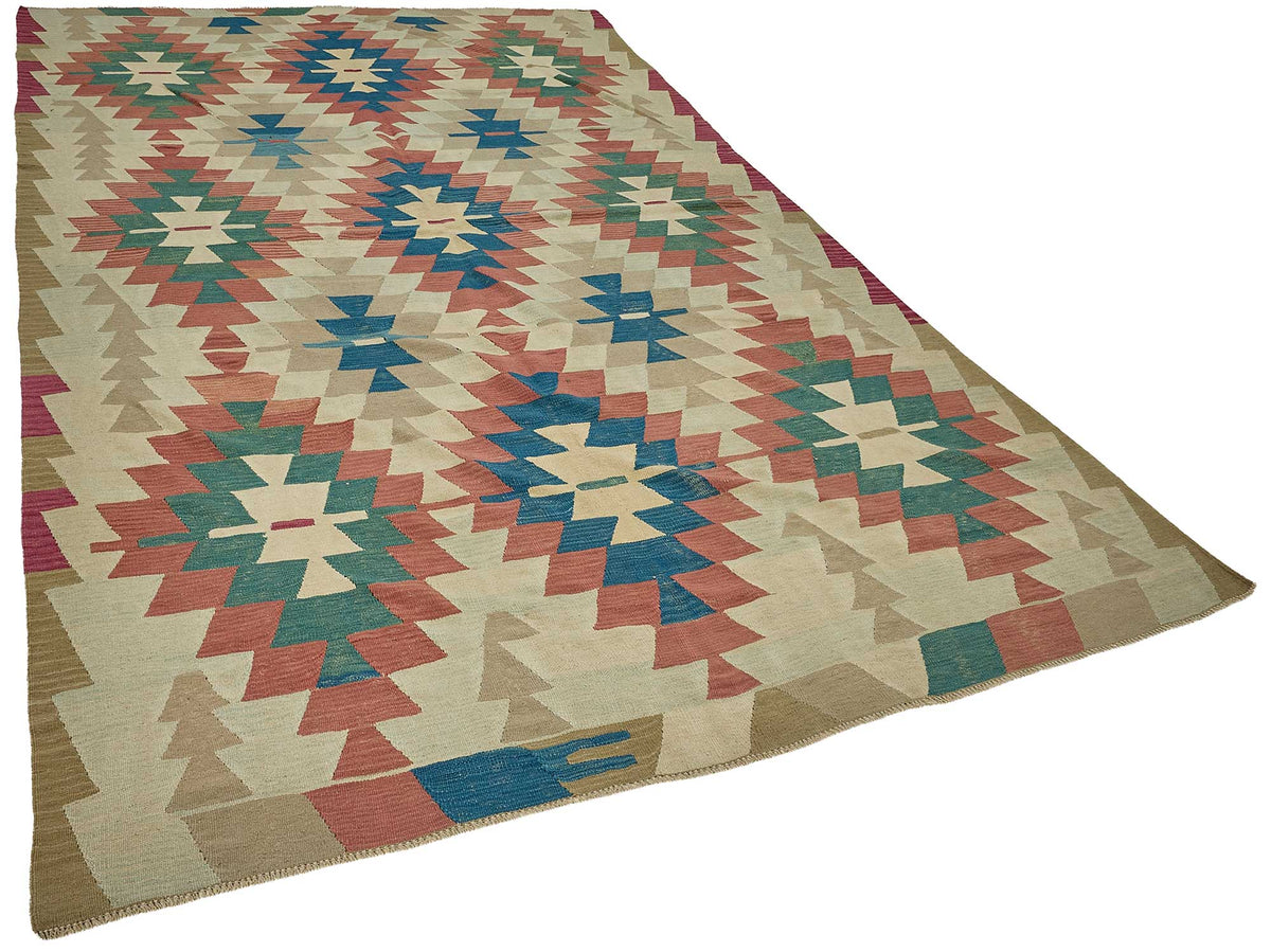 7x11 Handwoven Turkish Kilim Rug - 50685