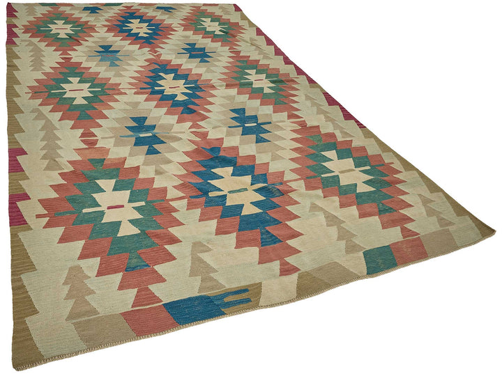 7x11 Handwoven Turkish Kilim Rug - 50685