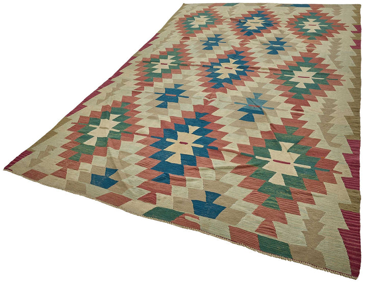 7x11 Handwoven Turkish Kilim Rug - 50685