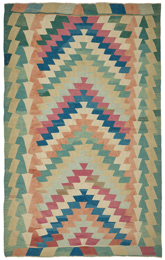 7x11 Handwoven Turkish Kilim Rug - 50687