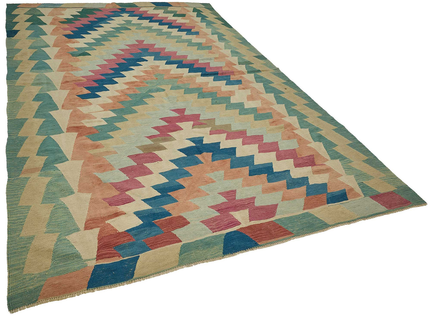 7x11 Handwoven Turkish Kilim Rug - 50687