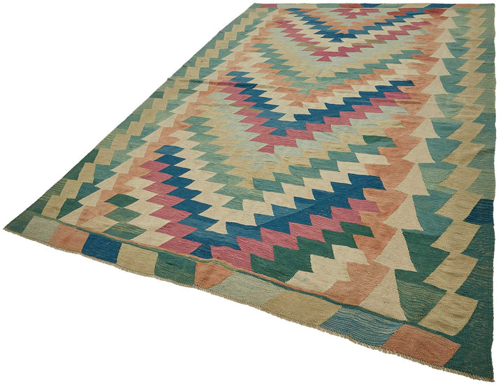 7x11 Handwoven Turkish Kilim Rug - 50687