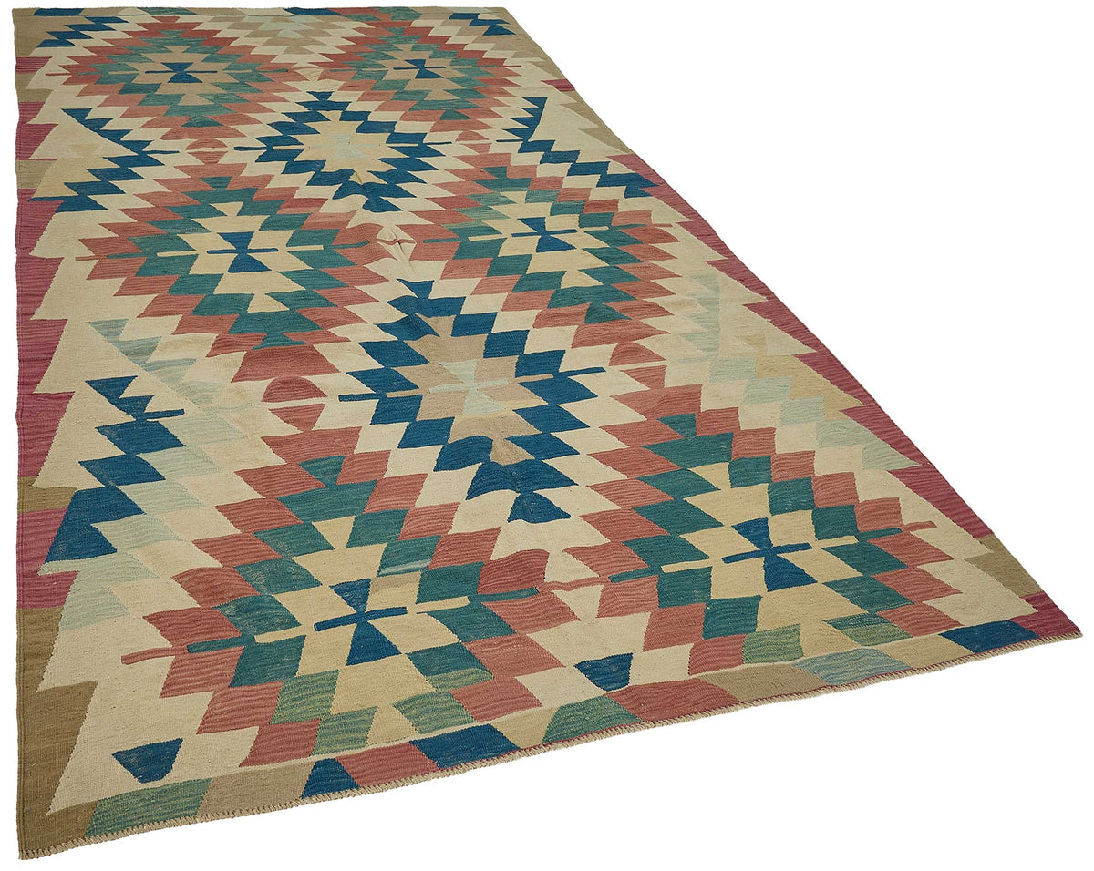 6x11 Handwoven Turkish Kilim Rug - 50688